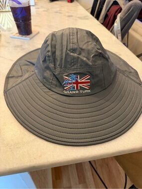 Grand Turk Wide-Brim Sun Hat - Charcoal Gray